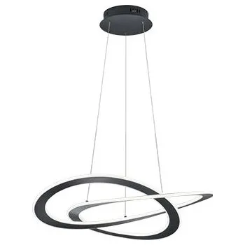 Trio 321710142 LED závěsné stropní svítidlo Oakland 1x52W | 5650lm | 3000K + STOLNÍ OTOČNÝ VENTILÁTOR BERGEN - NASTAVITELNÝ, BÍLÝ