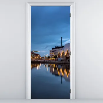 Fototapeta LuxusniObrazy.cz Fototapeta na dveře - Vodní kanál - Göteborg