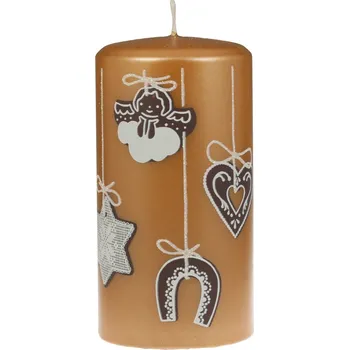 Svíčka Tradiční vánoční svíčka Sweets XL zlatá