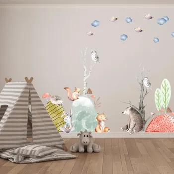 Samolepící dekorace LuxusniObrazy.cz Samolepky na zeď – Lesní zvířátka
