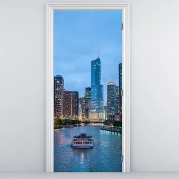 Fototapeta LuxusniObrazy.cz Fototapeta na dveře - Noční město