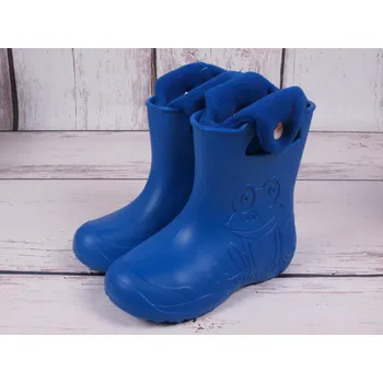 Chlapecké holínky Holínky gumáčky sněhule Camminare žabka modré zateplené vyjímatelnou modrou vložkou velikost: 22/23