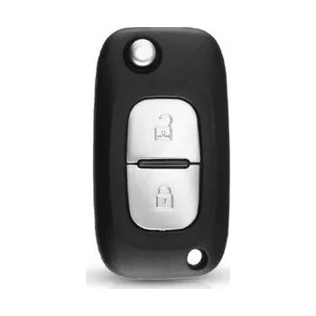 Autoklíč Obal Renault HU83 2tl. černo-stříbrný sklop