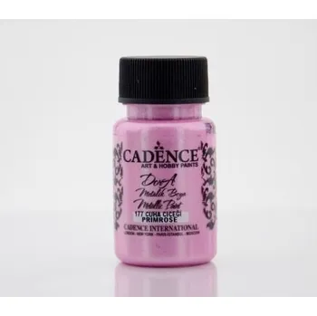Speciální výtvarná barva Cadence Metalická akrylová barva Dora Metalic 50 ml Cadence: prim rose - světle růžová DM177