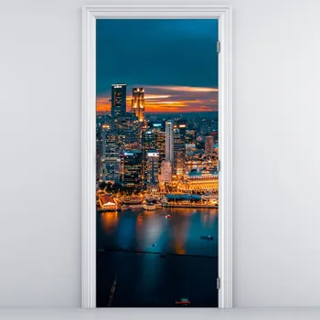 Fototapeta LuxusniObrazy.cz Fototapeta na dveře - Noční město