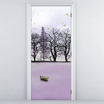 Fototapeta LuxusniObrazy.cz Fototapeta na dveře - Pramice na jezeře