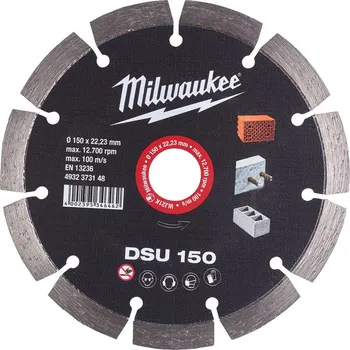 Řezný kotouč Diamantový kotouč na tvrdé a abrasivní materiály Milwaukee DSU 150 (4932373148)