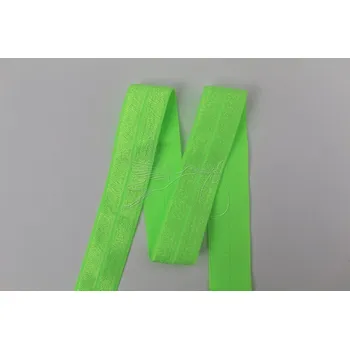 Textilní guma Lemovací pruženka 20mm LESK/MAT - zelená neon