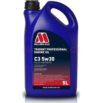 Auto-moto MILLERS OILS TRIDENT PROFESSIONAL C3 5W30, PLNĚ SYNTETICKÝ 1l