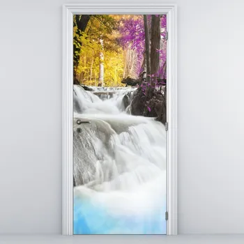 Fototapeta LuxusniObrazy.cz Fototapeta na dveře - Erawan, vodopád v lese