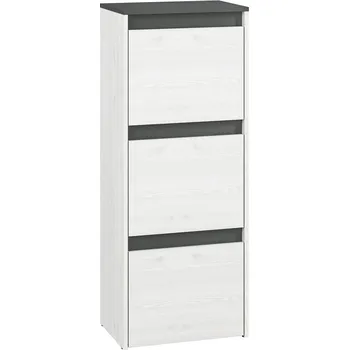 Botník Botník 3D s výklopnými dvířky FARFARA borovice sněžná/antracit