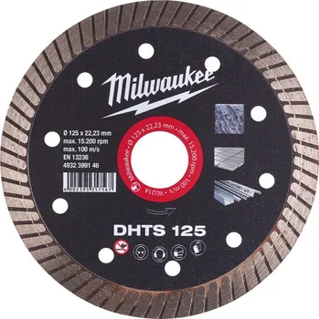 Řezný kotouč Diamantový kotouč turbo tenký na dlažby Milwaukee DHTS 125 (4932399146)