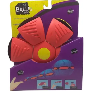 Dětský míč Flat Ball Disc se světlem - Červený (4637)