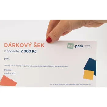 Dárková krabička Dárkový šek 2000Kč - papírová podoba