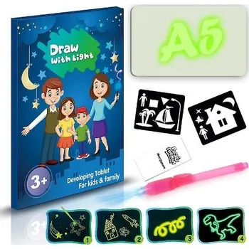 Magnetická kreslící tabulka TMN Kreslící tabulka na kreslení světlem s neviditelným perem A5