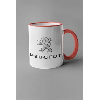 Hrnek s logem auta Peugeot Barva: Červená