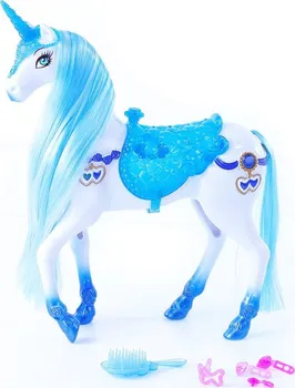 Figurka Rappa 199354 Česací kůň se zvukem a světlem modrý/bílý