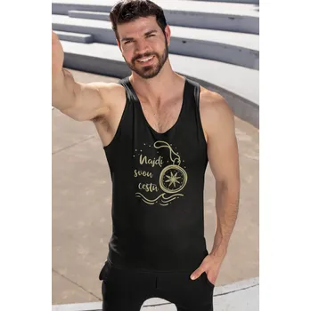 Pánské tílko Pánské tílko Najdi svou cestu Barva: Černá, Velikost: S