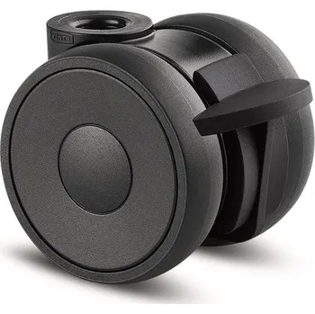 Pojezdové kolečko Linea TENTE Kolečko designové 50mm, s brzdou, otvor pro čep, 5925UAI050L51-10 RAL9011