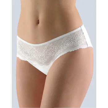 Kalhotky Gina Výhodné balení 5 kusů - Francouzské krajkové kalhotky 14127P Barva/Velikost: bílá / M/L