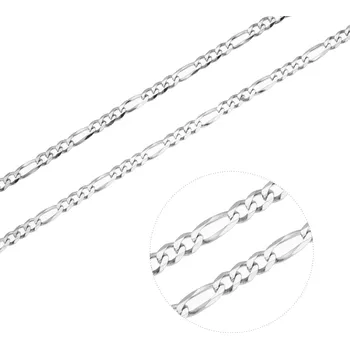 Řetízek BEALIO Stříbrný náhrdelník 3+1 FIGARO 100 Stříbrná 45 cm