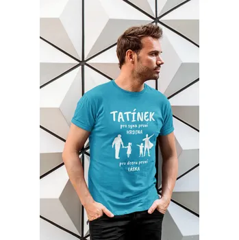 Pánské tričko Pánské tričko Tatínek Barva: Tyrkysová, Velikost: 2XL