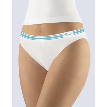 Kalhotky Gina Výhodné balení 5 kusů - Kalhotky klasické s úzkým bokem 00044P Barva/Velikost: bílá, dunaj / S/M