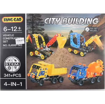 ostatní stavebnice Lamps Šroubovací stavebnice stavební auta 341 dílků