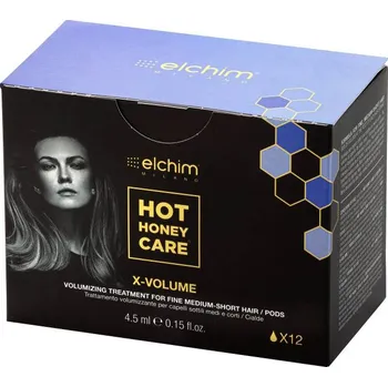 Vlasová regenerace Elchim Hot Honey Care X-Volume Kapsle pro objem, pro jemné krátké a středně dlouhé vlasy Obsah: 12x4,5 ml
