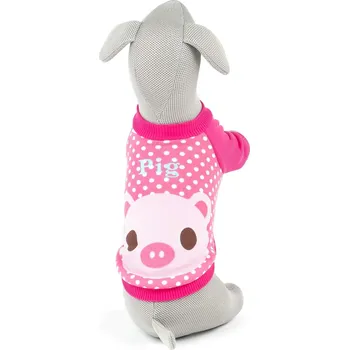 Obleček pro psa Vsepropejska Elephant mikina pro psa s potiskem Barva: Růžová, Délka zad (cm): 40, Obvod hrudníku: 46 - 52 cm