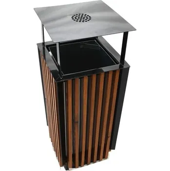 Venkovní odpadkový koš HTI Venkovní odpadkový koš Zoop Typ ukotvení: dlouhé (k zabetonování), Barva konstrukce: modrá