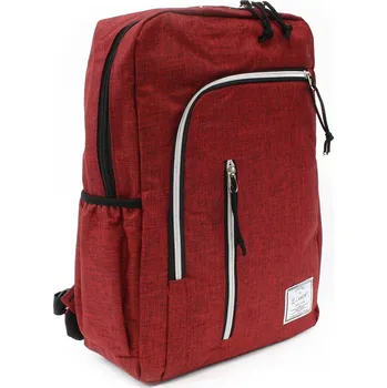 Červený zipový městský batoh Corvin
