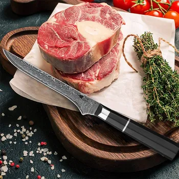 Kuchyňský nůž Swityf - kuchyňské nože Damaškový vykosťovací nůž 14 cm DBK-EK