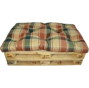 Podsedák Polstr na paletový nábytek - 120 x 80 cm - hnědozelená kostka