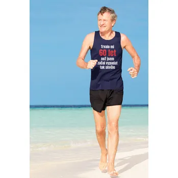 Pánské tílko Pánské tílko Trvalo mi 60 let Barva: Kráľovská modrá, Velikost: S