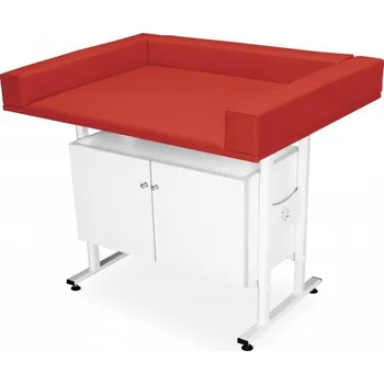 Nábytek do ordinace KLIRA PLUS Vyšetřovací stůl pro novorozence se skříňkou Barva č.: 13. Červená