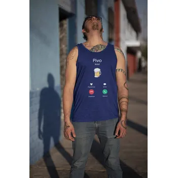 Pánské tílko Pánské tílko Pivo volá Barva: Kráľovská modrá, Velikost: S