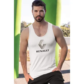 Pánské tílko Pánské tílko s logem auta Renault Barva: Bíla, Velikost: 2XL