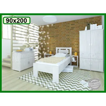 Postel Jednolůžko Naomi supra Šířka: 90x200, Moření: Kaštan