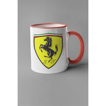 MMO Hrnek s logem auta Ferrari 330 ml červená