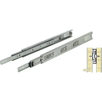 Kuličkový plnovýsuv do 30 kg, ocelový, zinkovaný délka 600 mm, výsuv 625 mm