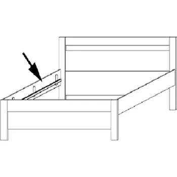 Ložnice BMB LIŠTY pod laťový bezrámový rošt - k postelím BMB