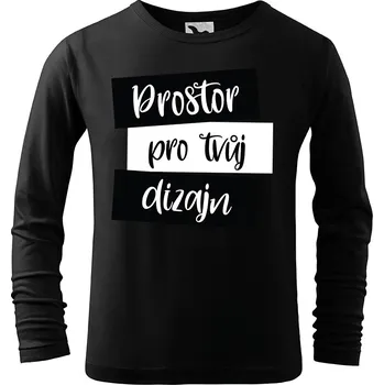 Dívčí tričko Dětské tričko s vlastním potiskem (dlouhý rukáv) Barva: Černá, Velikost: 110