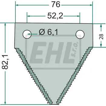 Pracovní nůž Čepele žacího ústrojí 52584429103/25