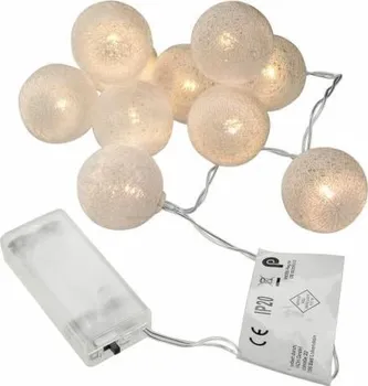 Vánoční osvětlení Nexos Trading Háčkované koule 10 LED teplá bílá