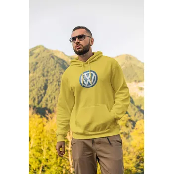 Pánská mikina Pánská mikina s logem auta Volkswagen Barva: Žlutá, Velikost: M
