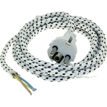 Síťový kabel Kabel síťový pro žehličku s textilním opředením, volný konec 3m