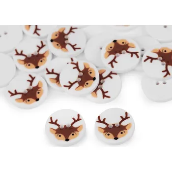 Knoflík Knoflík dětský velikost 24" 15,24 mm, 120580 jelen