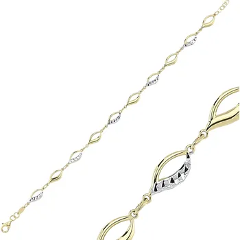 Náramek Lillian Vassago Elegantní dámský náramek s gravírem, kombinované zlato LLV46-GB056