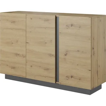 Komoda Eoshop Komoda CORA 138, Dub Artisan / Dub Artisan / Černý Grafit